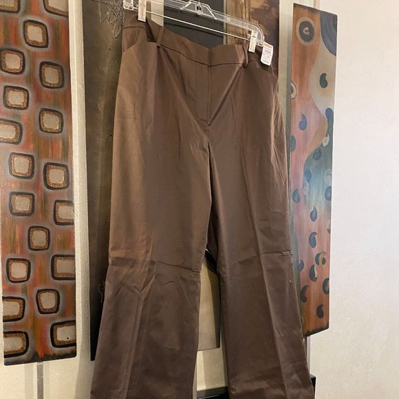 Talbots Pants & Jumpsuits New Chocolate Brown Pants Silk Cotton And